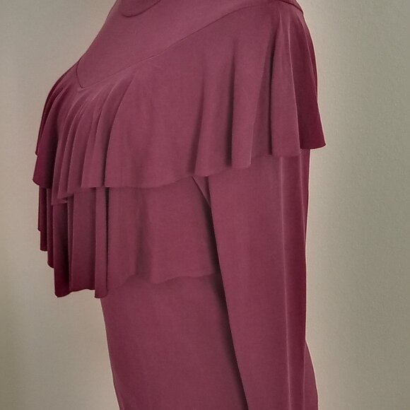 Berry Colored Ruffle Top - Picture 6 of 7